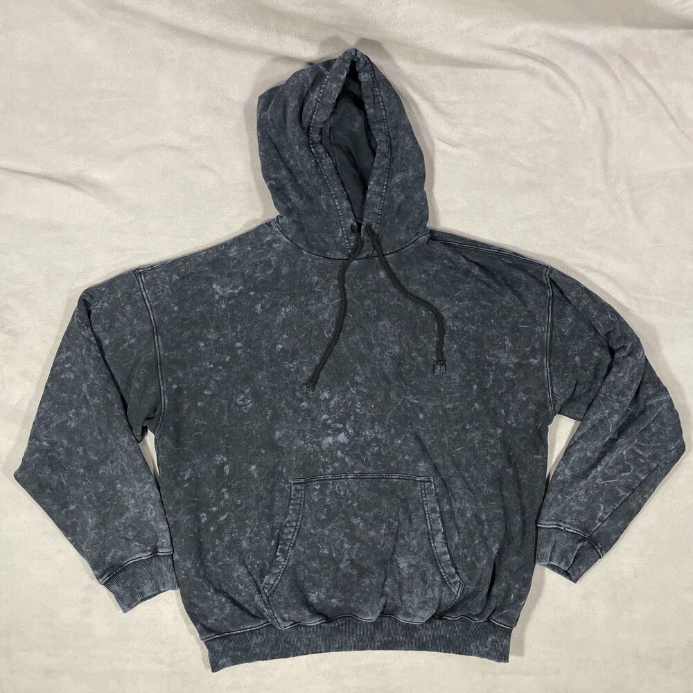 Diesel S-Ummer-B6 Hoodie Mens Size L Mineral Wash Distressed Oversized Blue